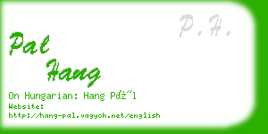 pal hang business card